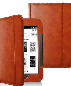 6" Flip Leather Case Drop-Proof Protective Cover for B&N Nook Simple Touch (Model BNRV300)