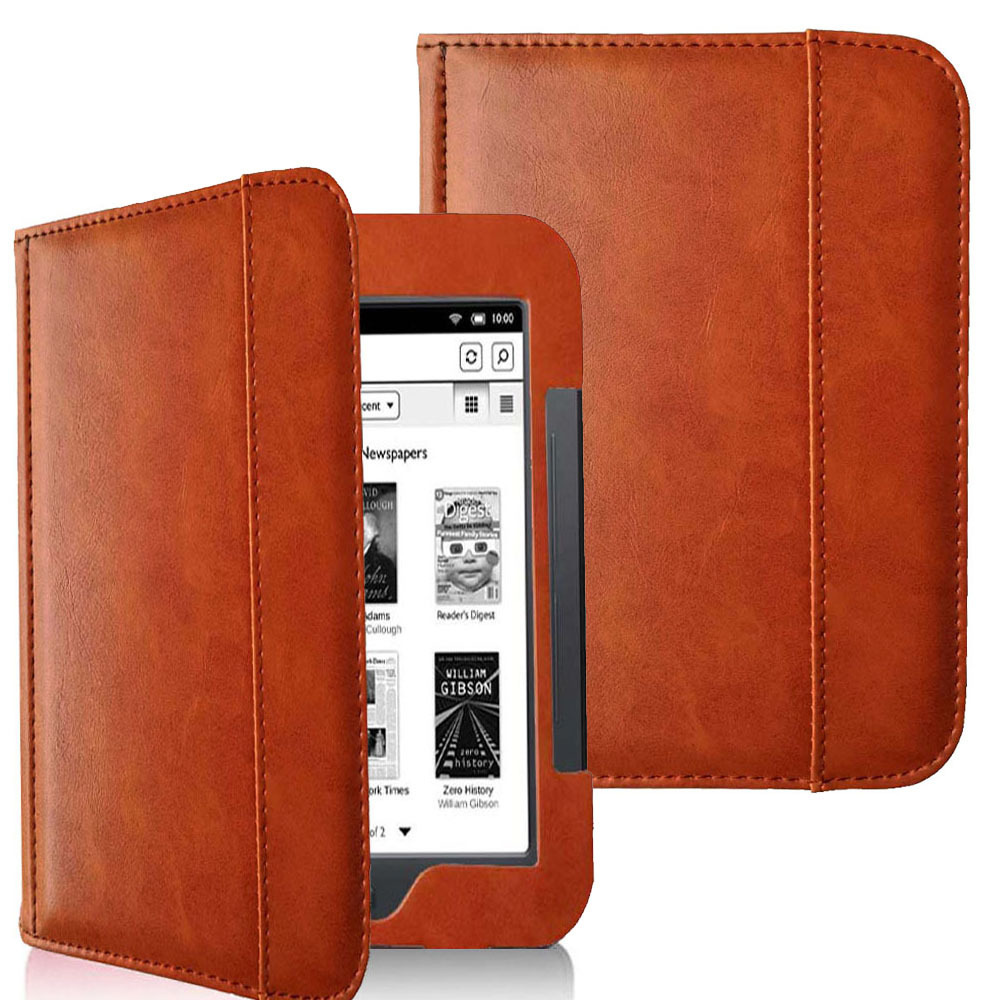 6" Flip Leather Case Drop-Proof Protective Cover for NOOK 2 (Model BNRV300)