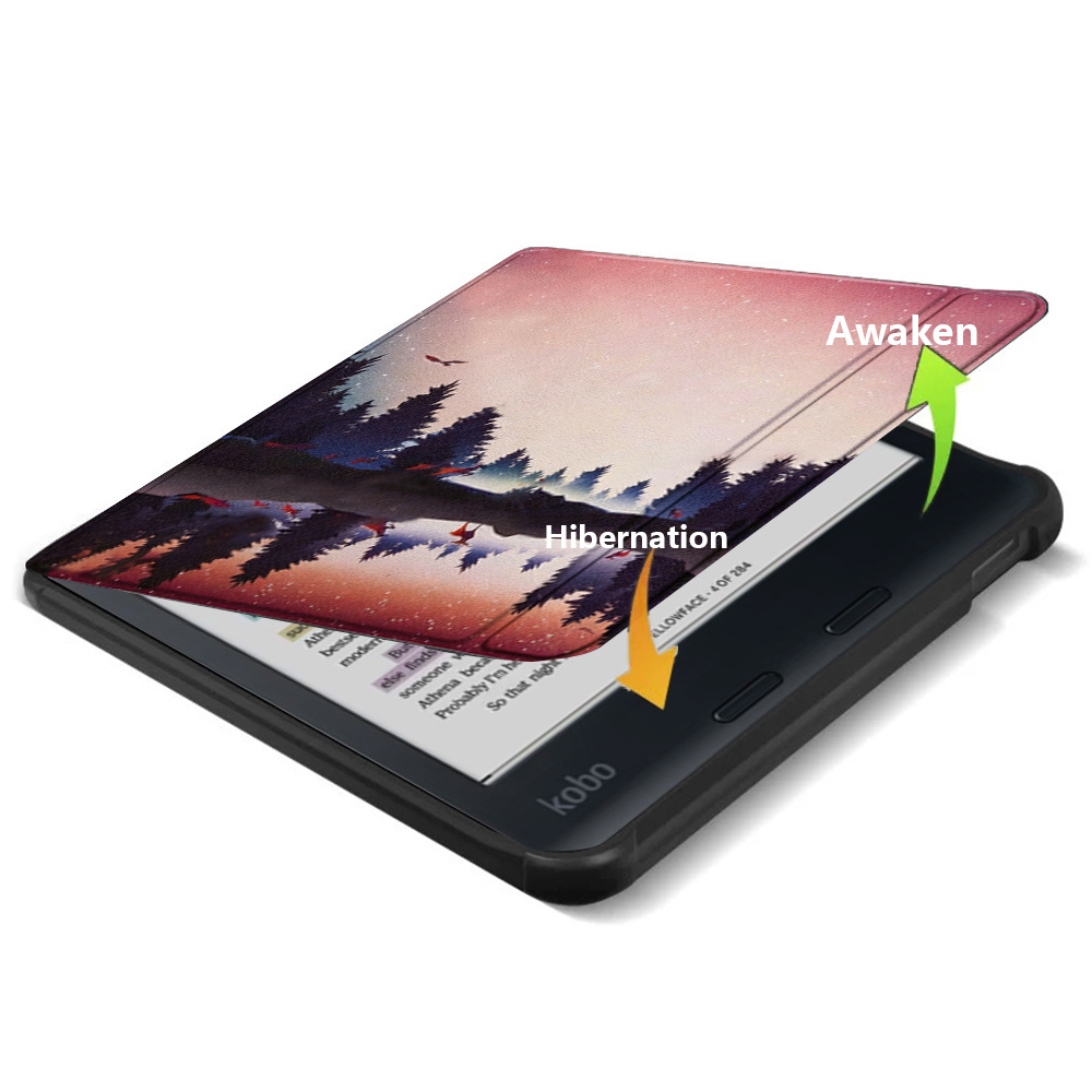 7" TPU Soft Shell eBook Case with Magnetic Closure for Kobo Libra Colour (Model N428) - Image 2