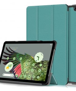 11" Tri-fold Shell Leather Case Drop-Proof Protective Cover for Google Pixel 11-inch Tablet (2023)