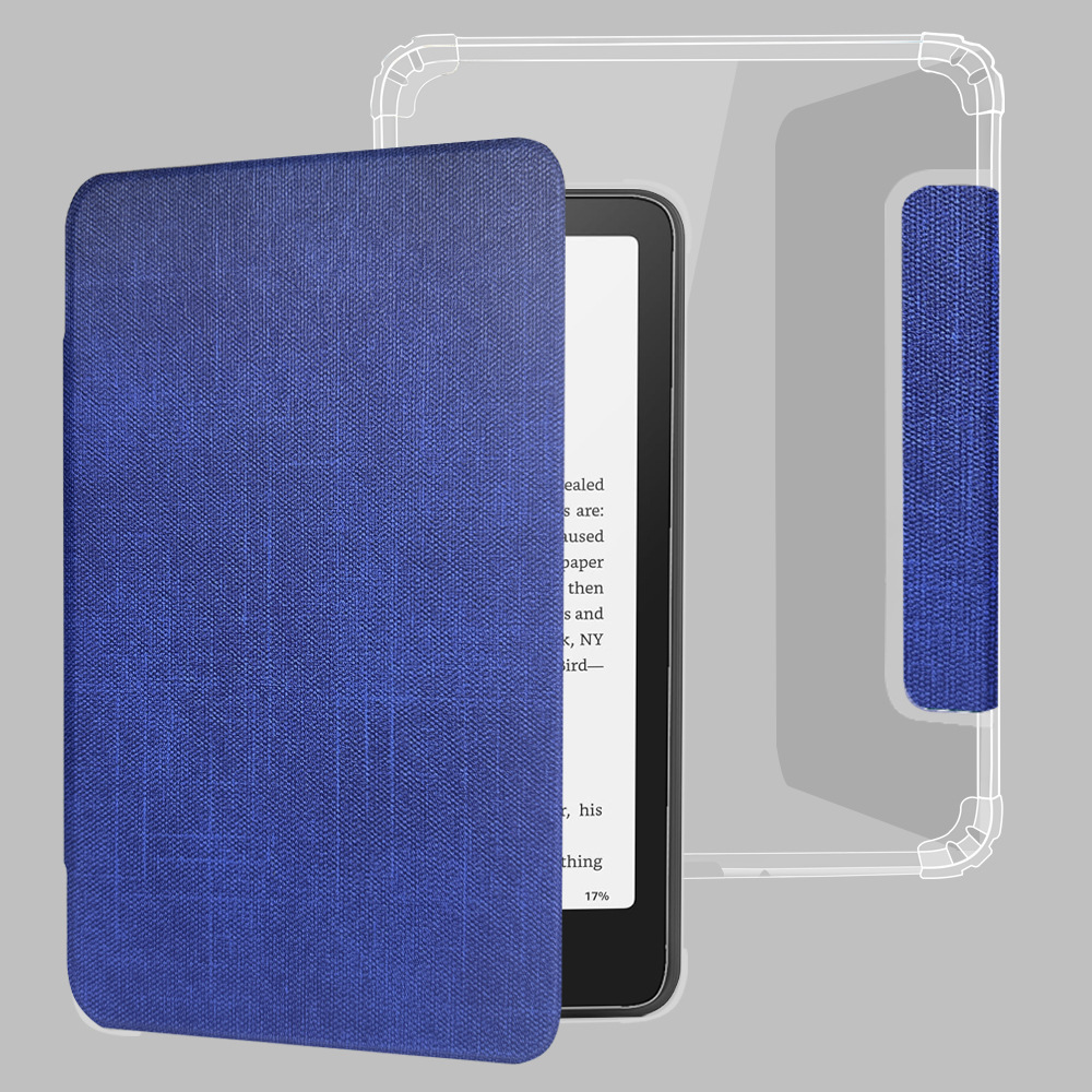 7" Soft TPU Shell Leather Case Drop-Proof Protective Cover for Kindle Colorsoft Signature Edition 2024