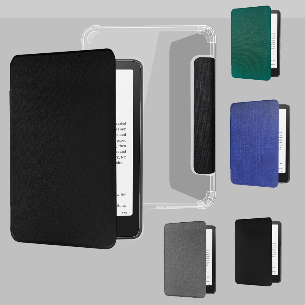 7" Soft TPU Shell Leather Case Drop-Proof Protective Cover for 2024 Kindle Paperwhite 12th