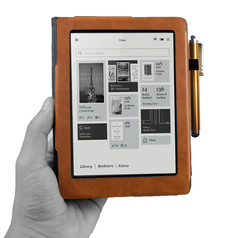 6" Flip Leather Case Drop-Proof Protective Cover for Kobo Aura 6 (Model N514) - Image 2