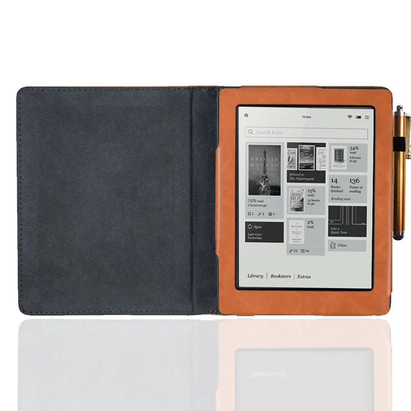 6" Flip Leather Case Drop-Proof Protective Cover for Kobo Aura 6 (Model N514) - Image 3