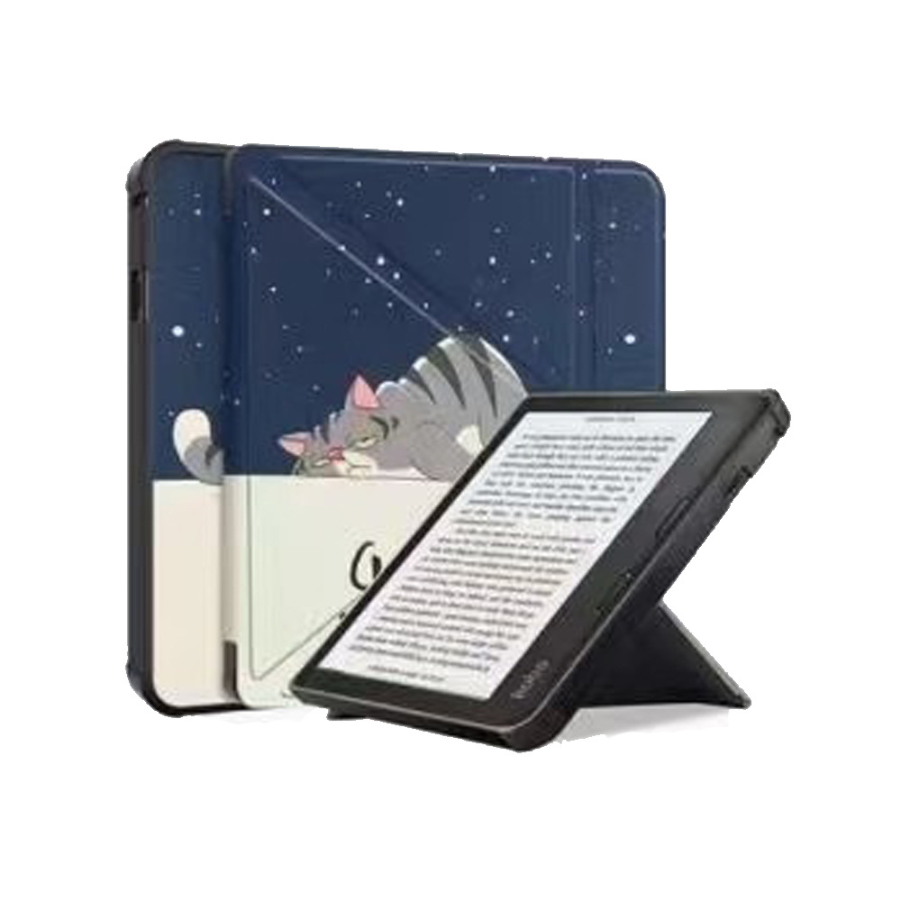 7" TPU Soft Shell eBook Case with Transformers Magnetic Closure for Kobo Libra 2 (Model N418)