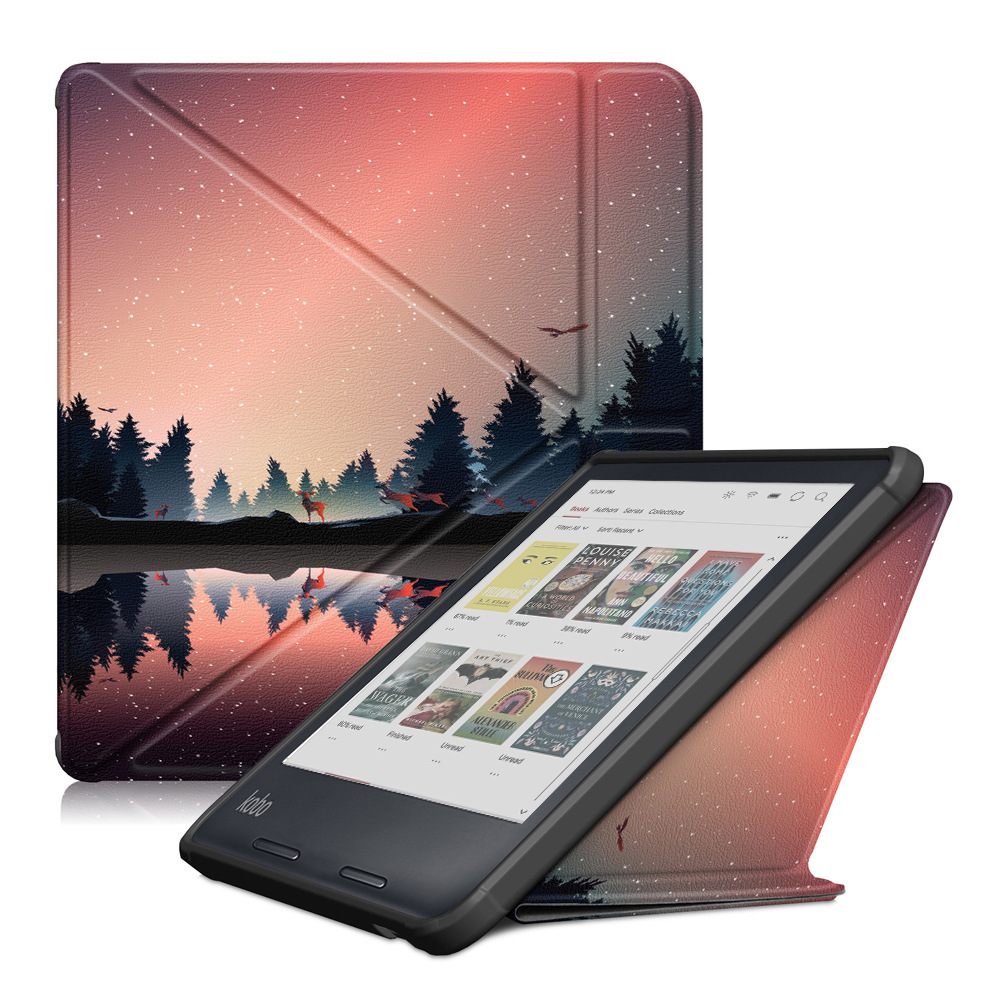 7" TPU Soft Shell eBook Case with Transformers Magnetic Closure for Kobo Libra Colour (Model N428) - Image 12
