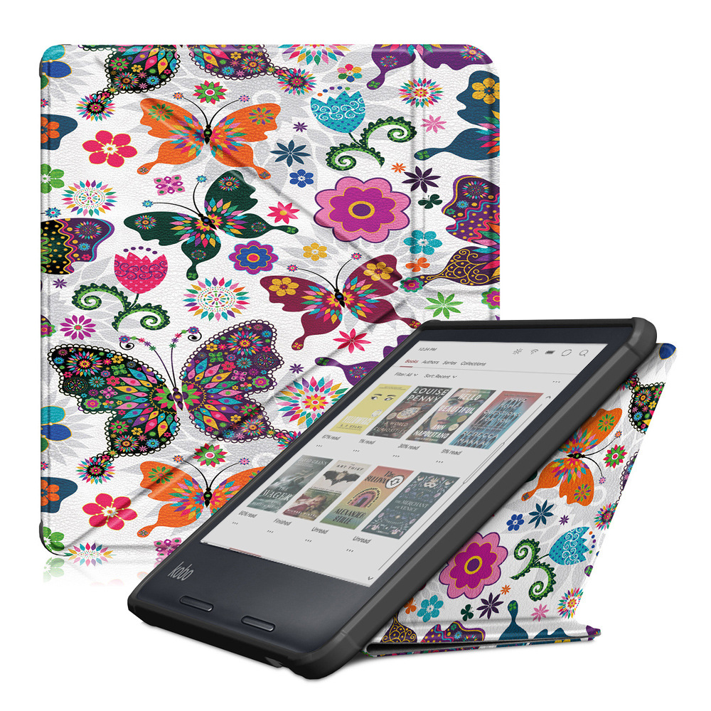 7" TPU Soft Shell eBook Case with Transformers Magnetic Closure for Kobo Libra Colour (Model N428)