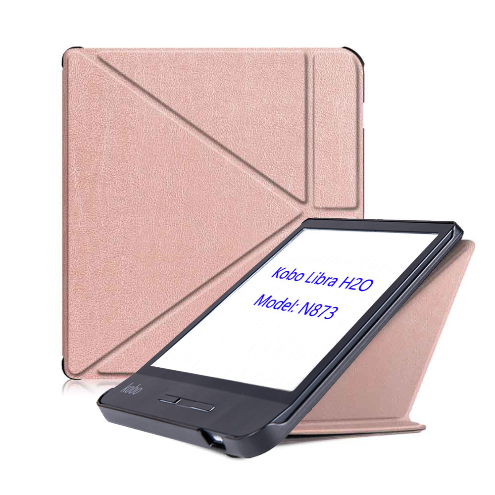 7" Premium Folio Cover E-Reader Leather Case for Kobo Libra H2O (Model N873) - Image 9