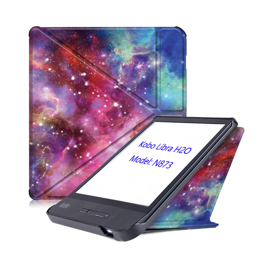 7" Premium Folio Cover E-Reader Leather Case for Kobo Libra H2O (Model N873) - Image 12