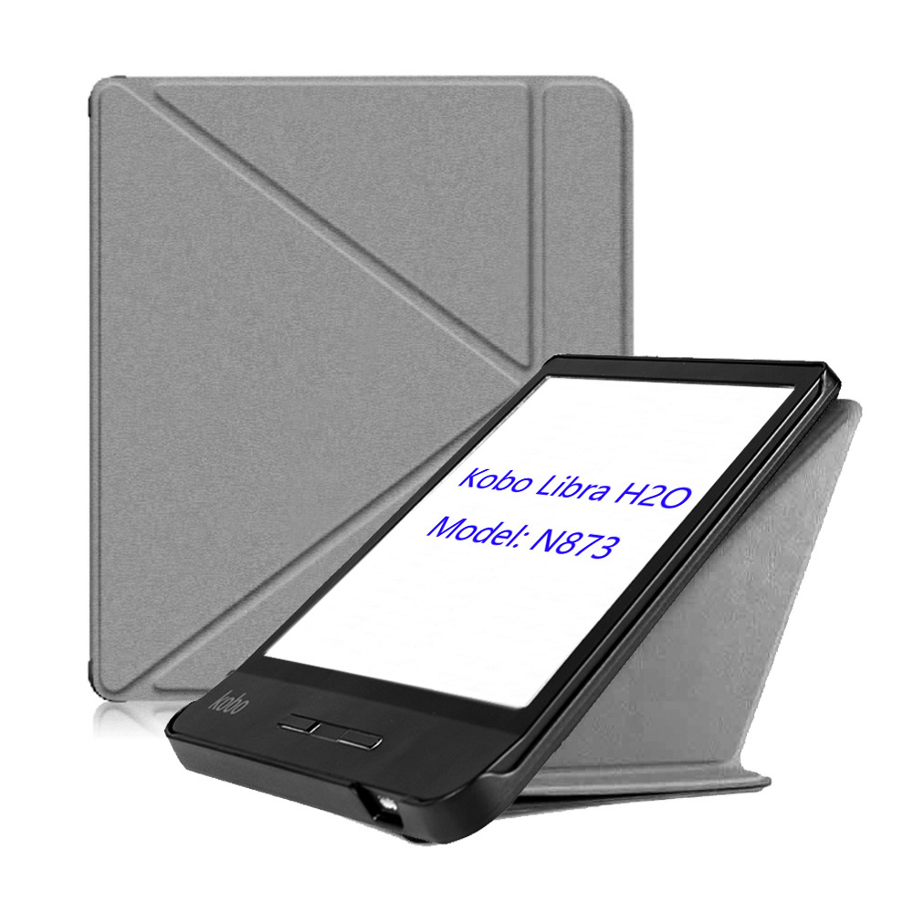 7" Premium Folio Cover E-Reader Leather Case for Kobo Libra H2O (Model N873)