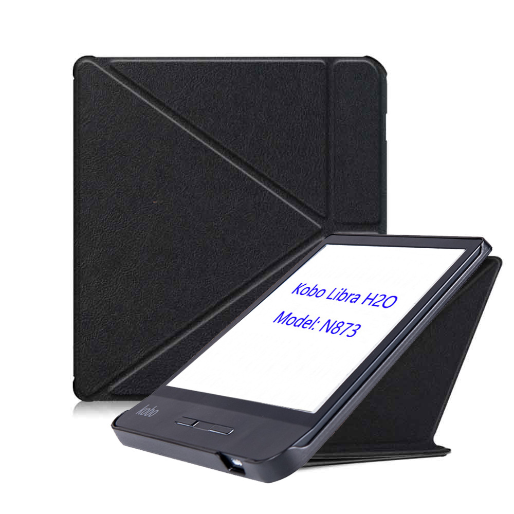 7" Premium Folio Cover E-Reader Leather Case for Kobo Libra H2O (Model N873) - Image 20