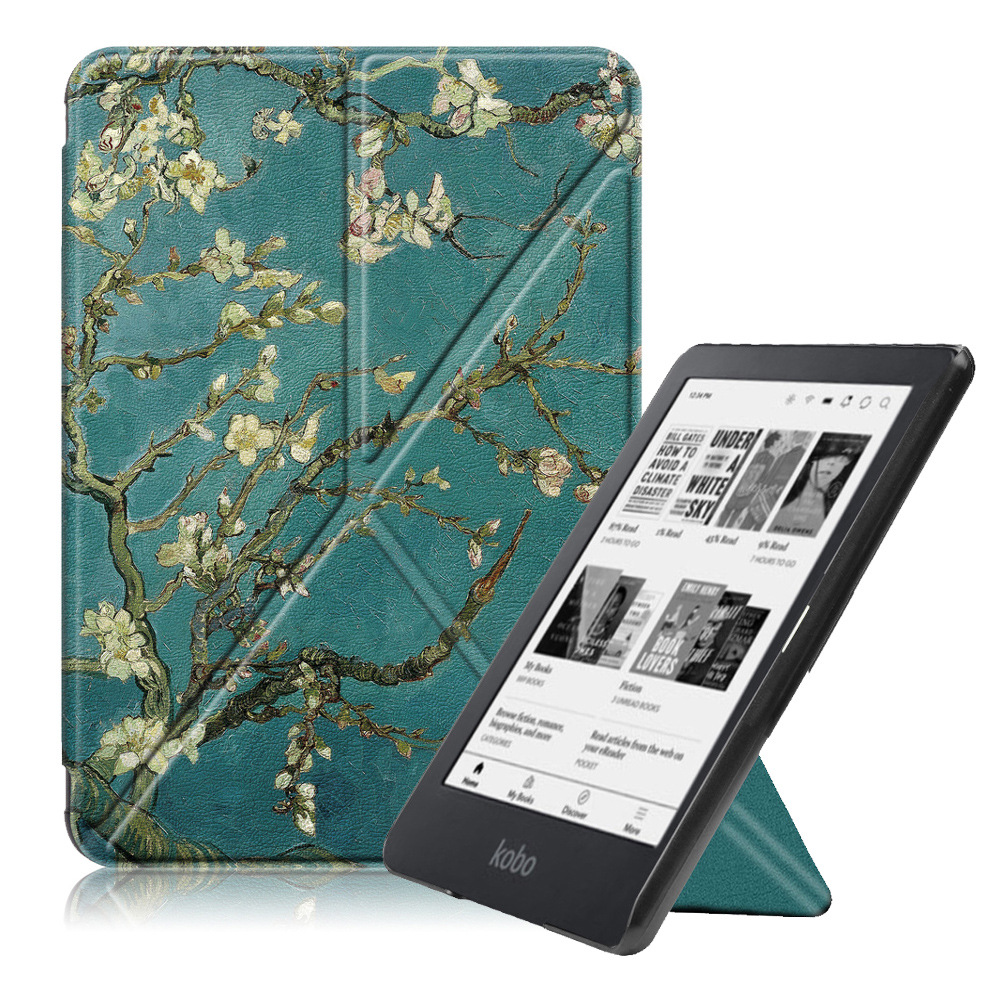 6" TPU Soft Shell eBook Case with Transformers Magnetic Closure for Kobo Nia (Model N306)