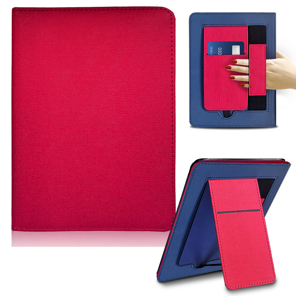 7" Leather Case Drop-Proof Protective Cover with Hand Strap for Kindle Colorsoft (Model SA569P) - Image 12