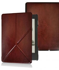 6" Leather Case Drop-Proof Protective Cover Magnetic Shell for Kindle 4 /Kindle 5 (Model D01100)