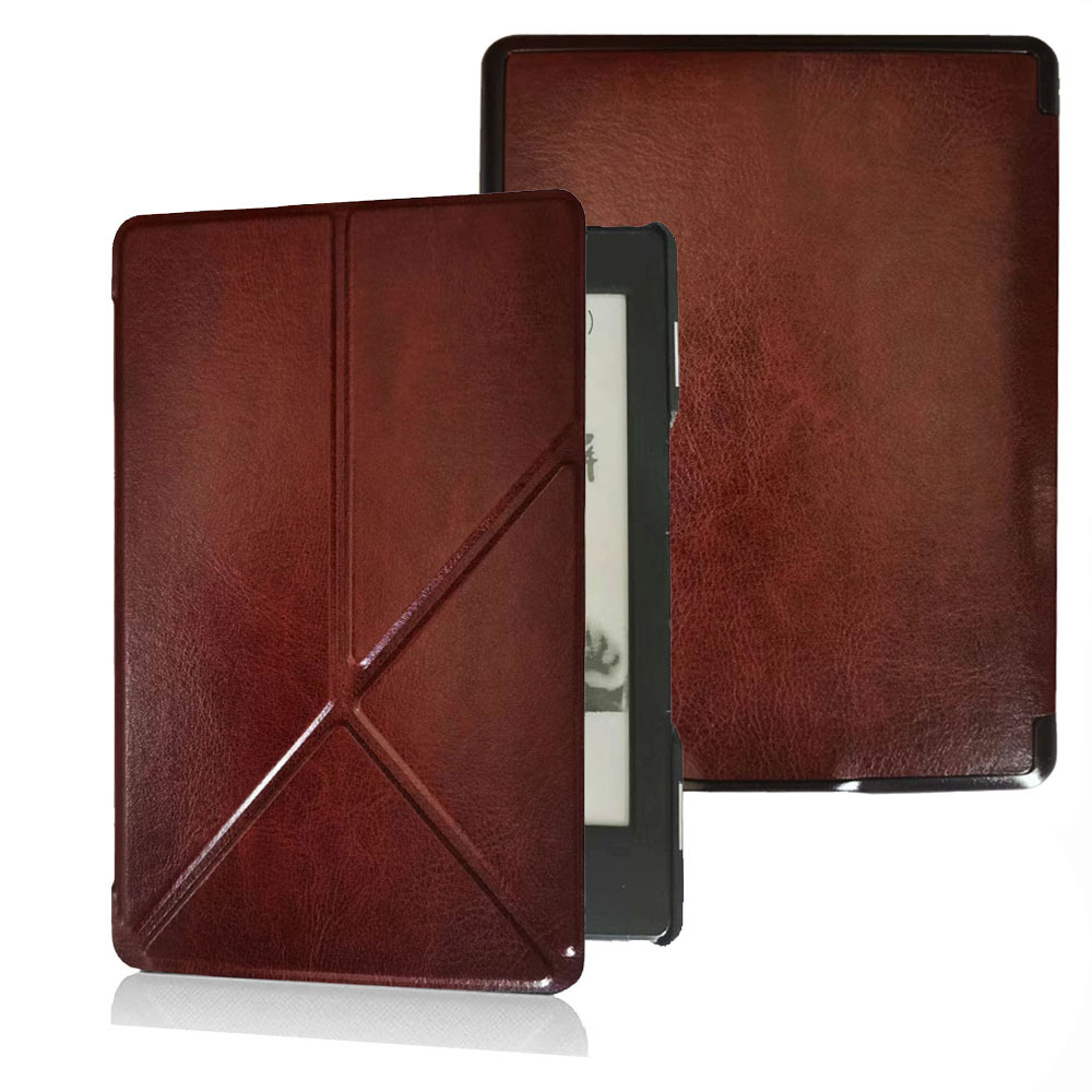 6" Leather Case Drop-Proof Protective Cover Magnetic Shell for Kindle 4 /Kindle 5 (Model D01100)