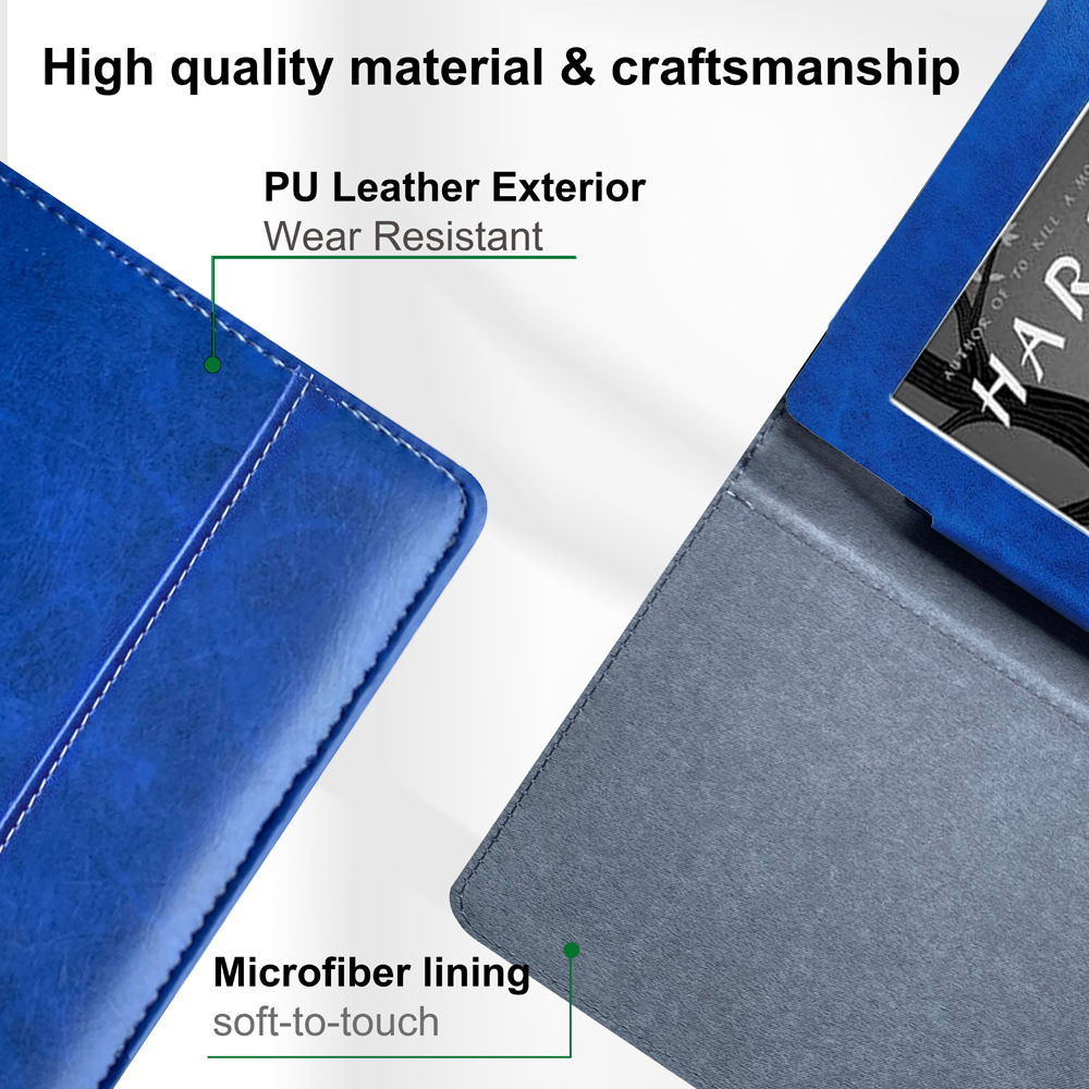 6" Flip Leather Case Drop-Proof Protective Cover for Nook GlowLight 4e (Model BNRV1000) 2022 Released - Image 2