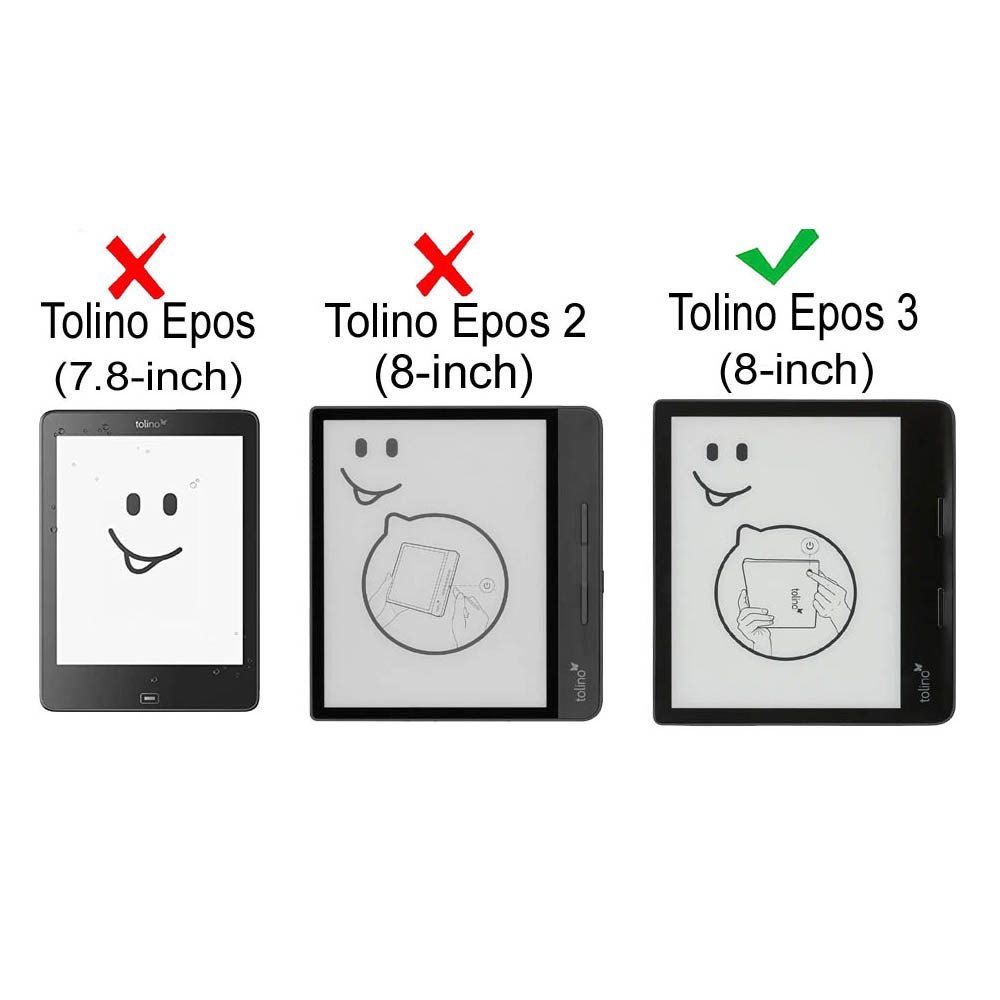 8" TPU Soft Shell eBook Case Magnetic Closure Cover for Tolino Epos 3 - Image 6