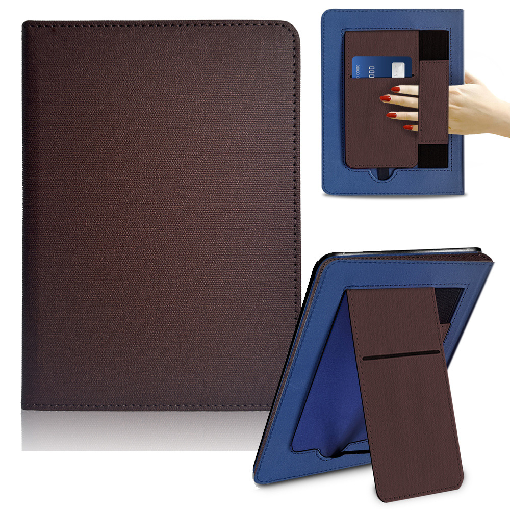 7" Leather Case Drop-Proof Protective Cover with Hand Strap for Kindle Colorsoft (Model SA569P) - Image 14