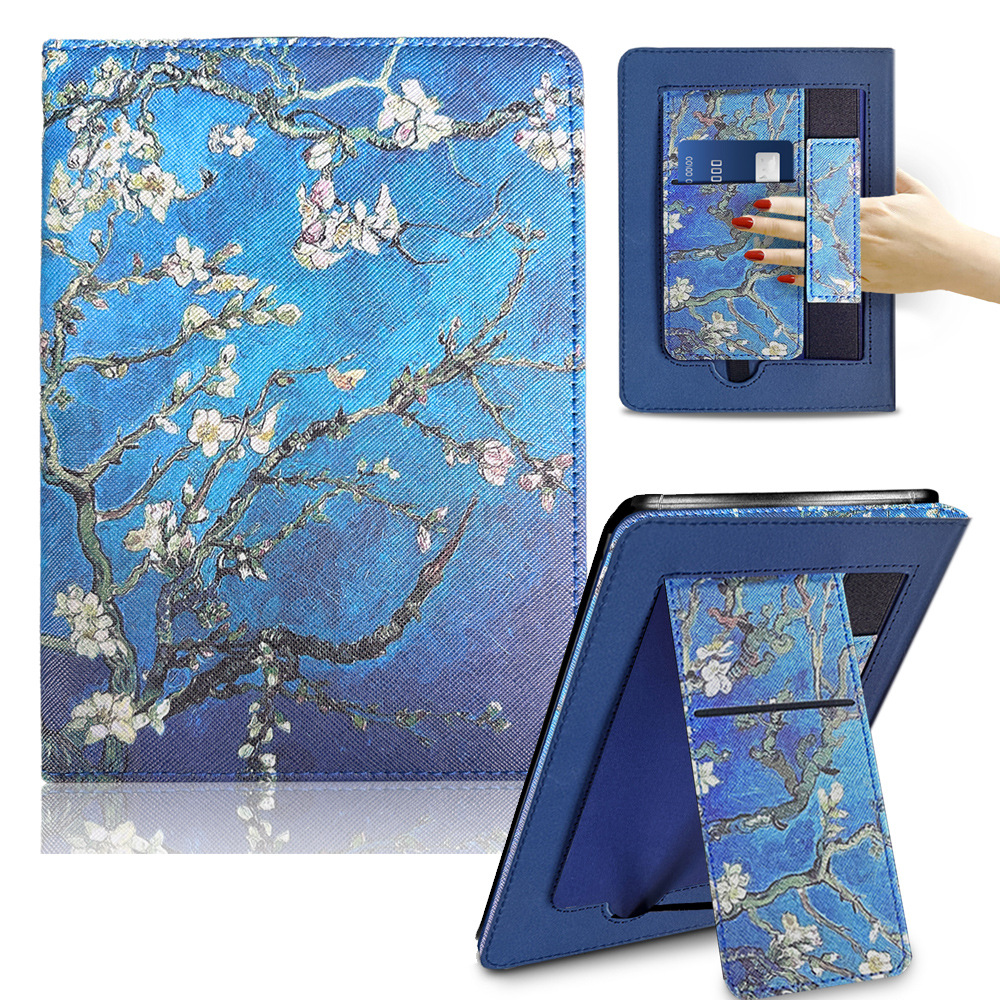 7" Leather Case Drop-Proof Protective Cover with Hand Strap for Kindle Colorsoft (Model SA569P) - Image 15