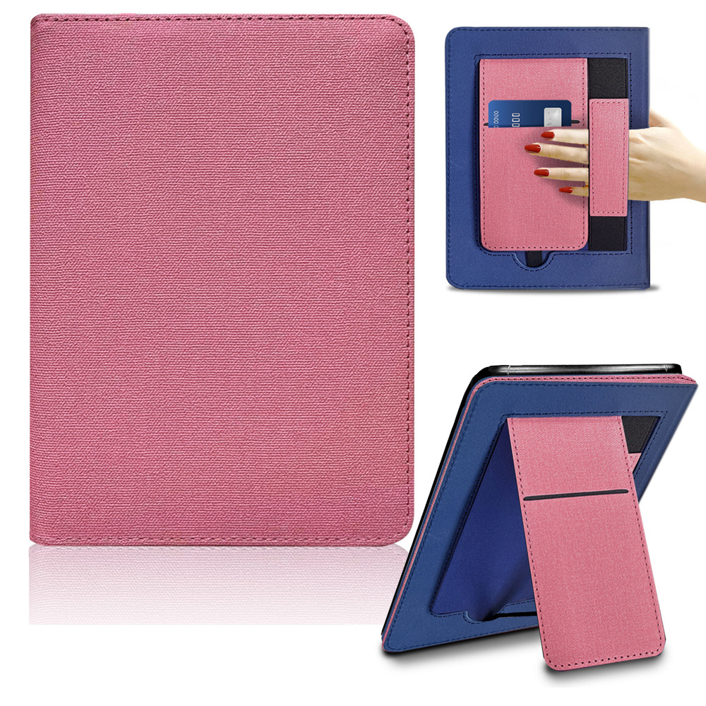 7" Leather Case Drop-Proof Protective Cover with Hand Strap for Kindle Colorsoft (Model SA569P) - Image 8