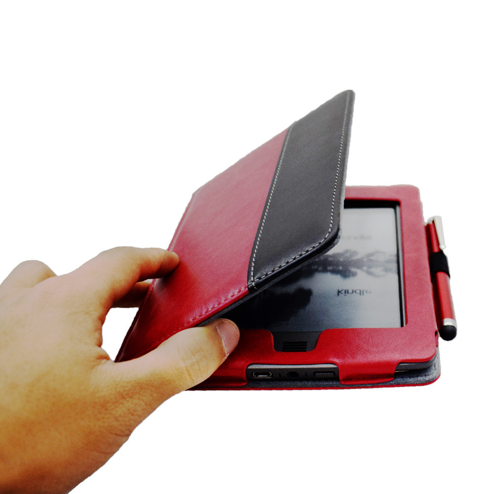 6" Leather Case Drop-Proof Protective Cover for Kindle Touch D01200 - Image 2