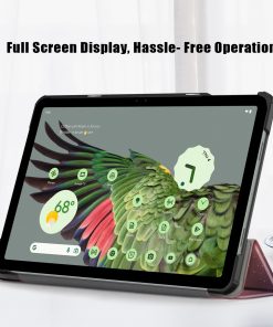 Alternative view of 11" Tri-fold Shell Leather Case Drop-Proof Protective Cover for Google Pixel 11-inch Tablet (2023)