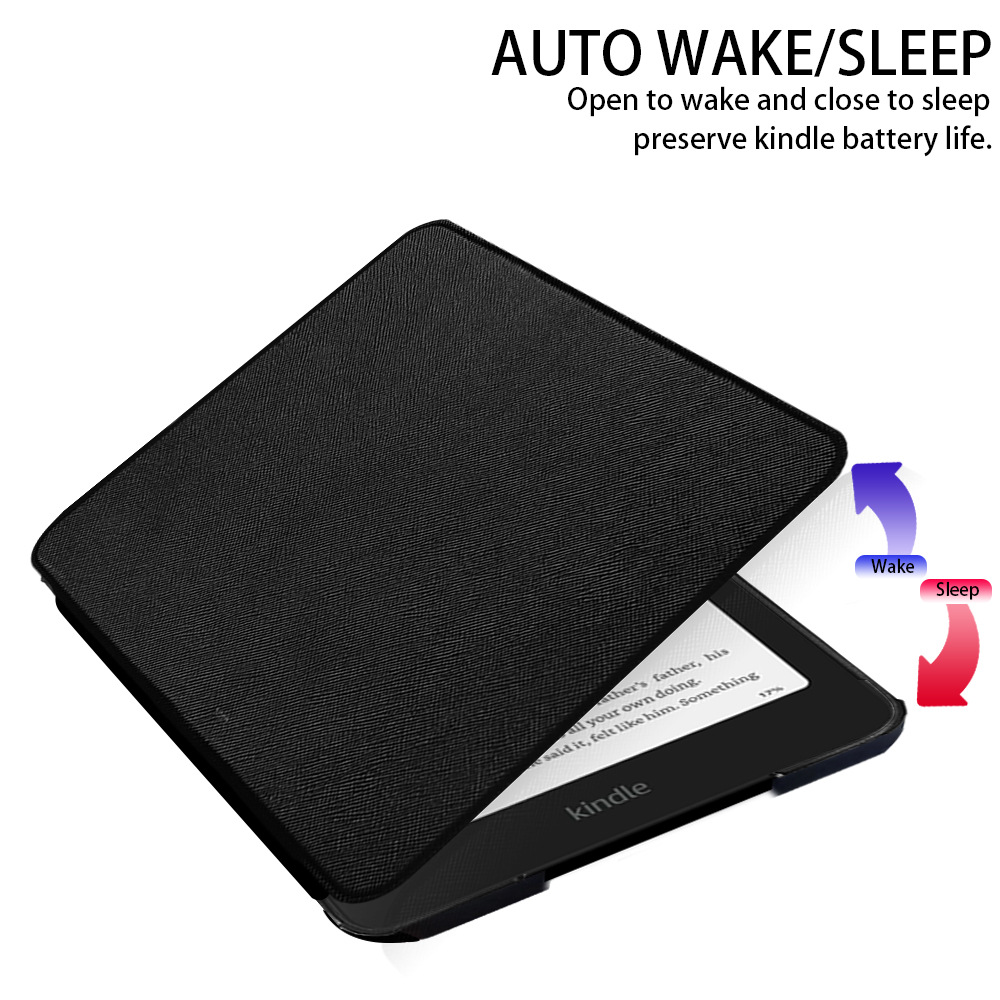 7" Flip Shell Leather Case Drop-Proof Protective Cover for 2024 Kindle Paperwhite12th - Image 2