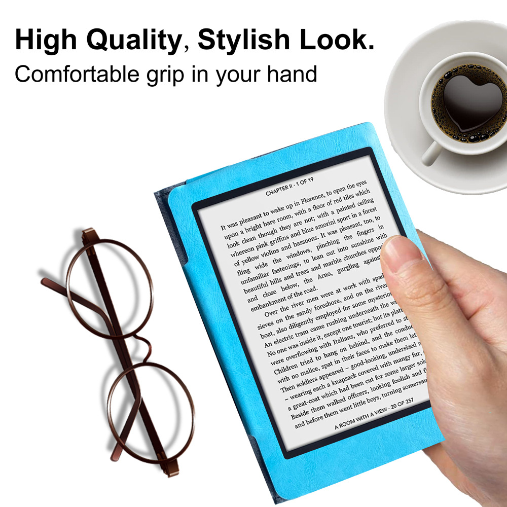 6.8" Flip Leather Case Drop-Proof Protective Cover for Kobo Aura H2O (Model N250) First Generation - Image 3