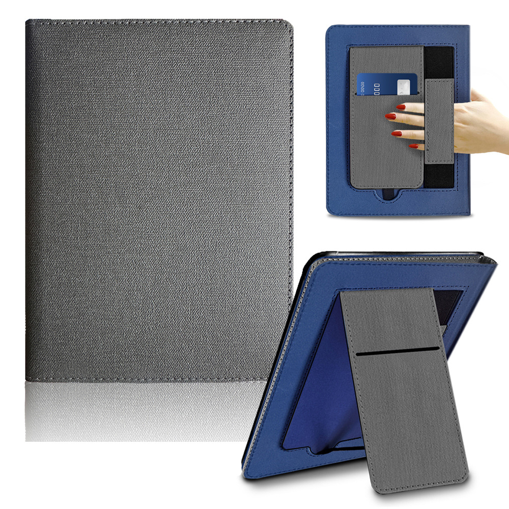 7" Leather Case Drop-Proof Protective Cover with Hand Strap for Kindle Colorsoft (Model SA569P)