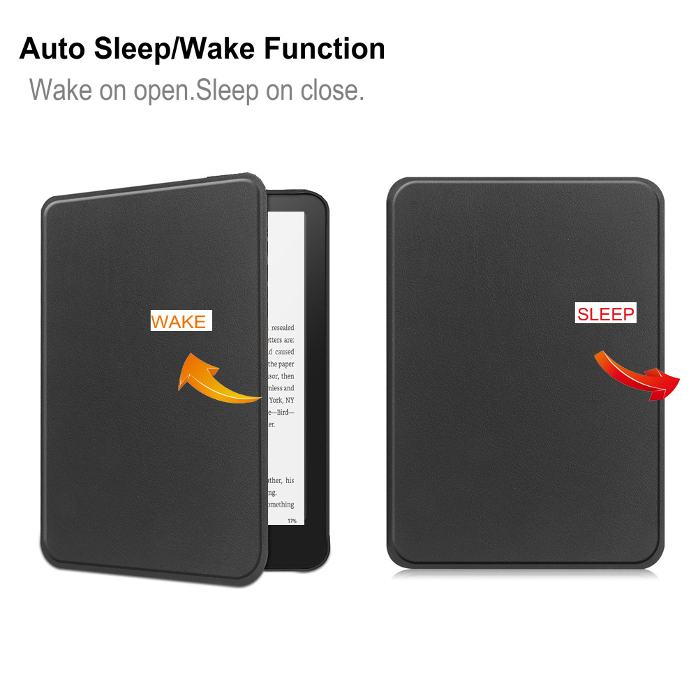7" Flip Soft TPU Shell Leather Case Drop-Proof Protective Cover for 2024 Kindle Paperwhite KPW 12th - Image 4