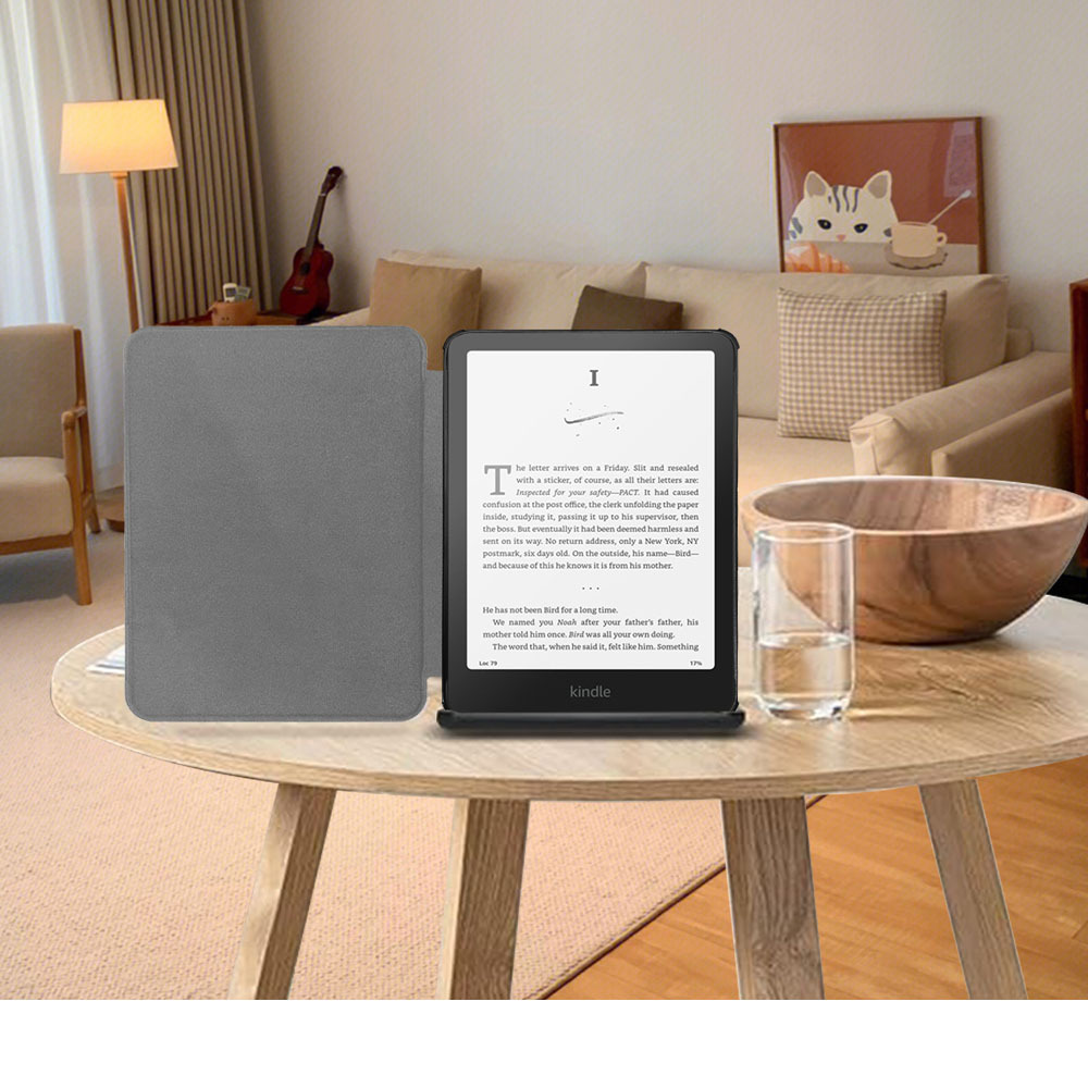 7" Flip Shell Leather Case Drop-Proof Protective Cover for 2024 Kindle Paperwhite12th - Image 3
