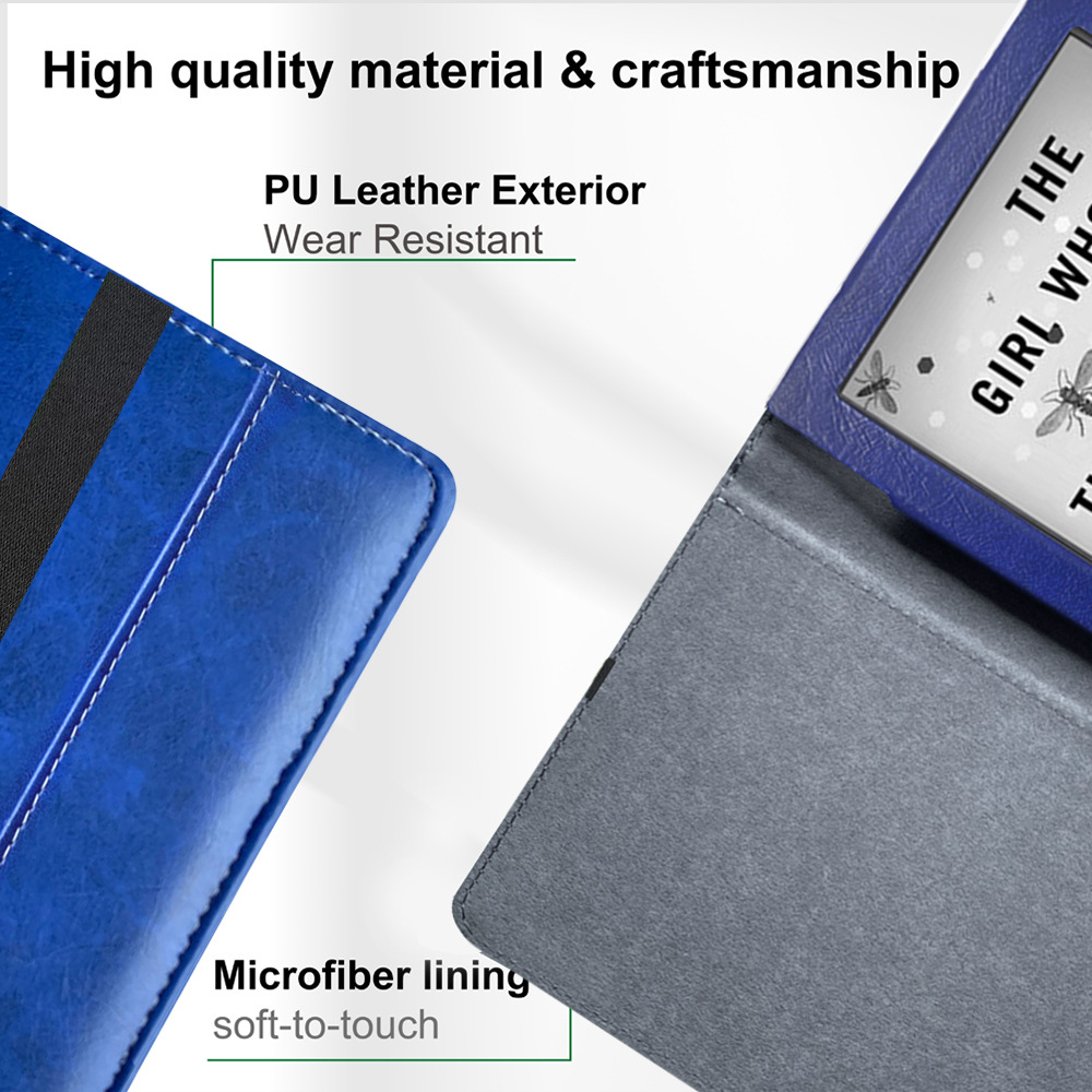 6" Flip Shell Leather Case Drop-Proof Protective Cover for Sony PRS 650 - Image 3
