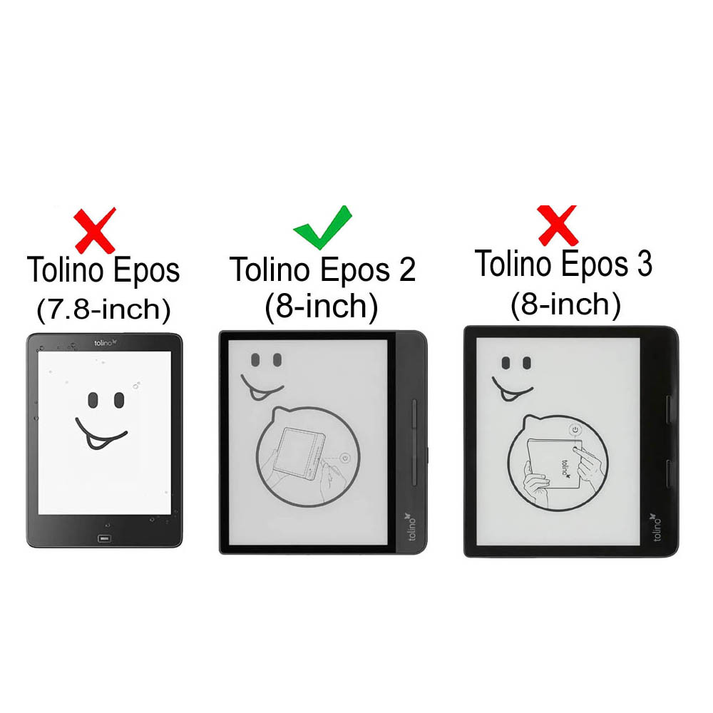 8" TPU Soft Shell eBook Case Magnetic Closure Cover for Tolino Epos 2 - Image 7