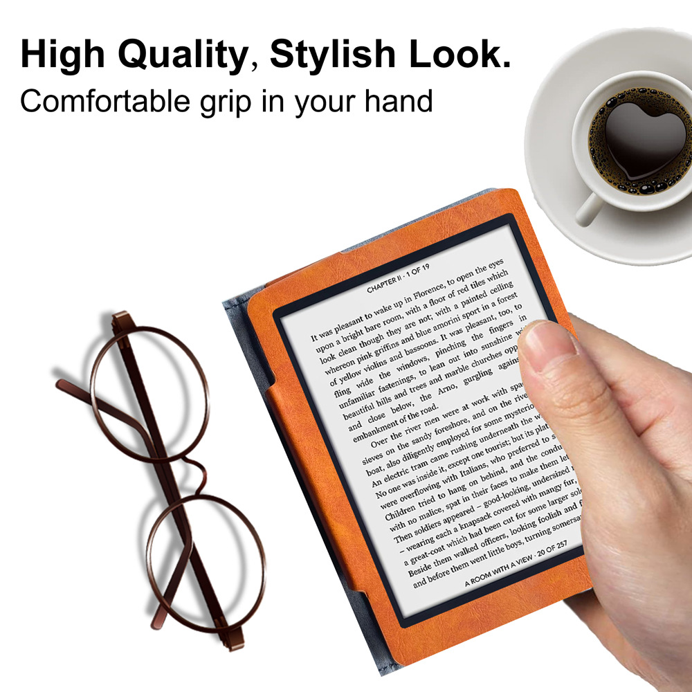 6" Flip Leather Case Drop-Proof Protective Cover for kobo Nia (Model N306) - Image 5