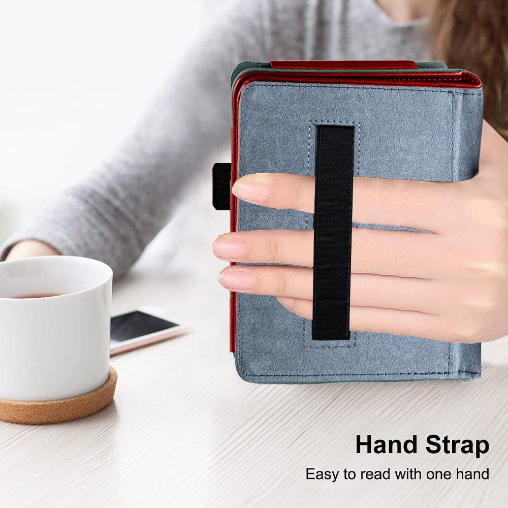 6" Magnetic PU Cover Shell Protective Case with Hand Strap for Onyx Boox Vasco da Gama 1/ 2/ 3/ 4/ 5 - Image 2