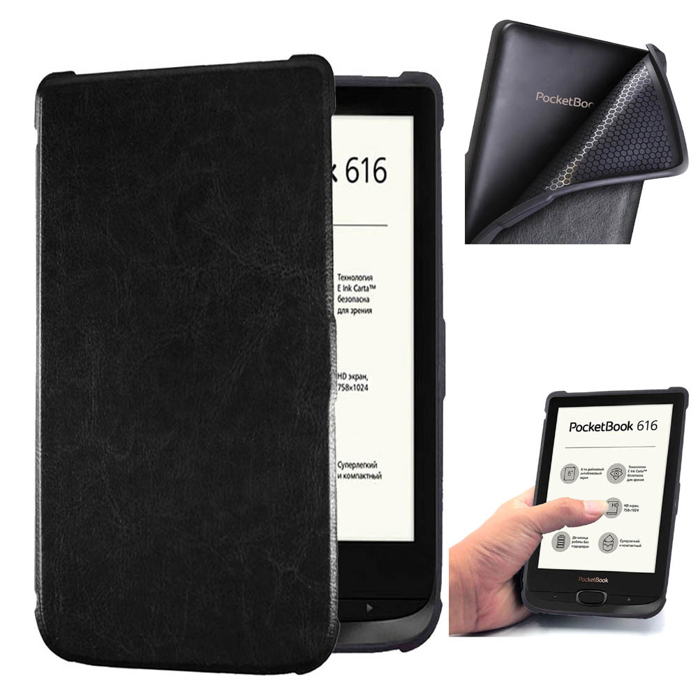 Premium 6" Slim Cover Tablet Case with Magnetic Closure for Pocketbook 627 (Touch Lux 4)