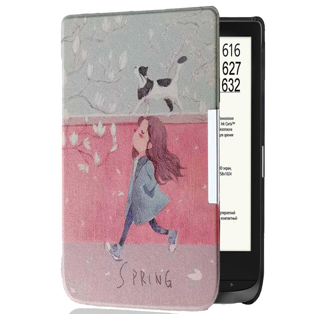 Premium 6‘’ Leather Tablet eReader Case Magnetic Sleep Cover for Pocketbook Basic Lux 2/ Touch Lux 4/ Touch HD 3 - Image 14