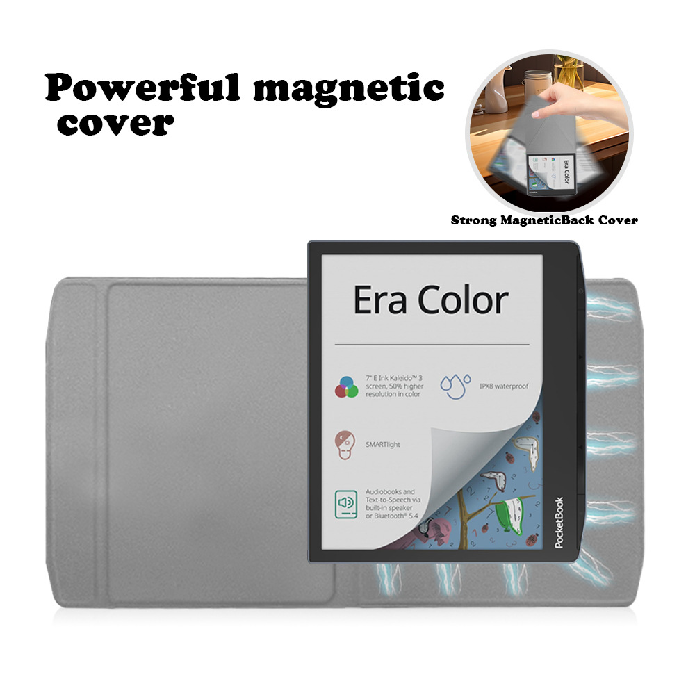 Premium Leather Tablet eReader Case with Magnetic Flip Cover for Pocketbook Era 700 - Image 3