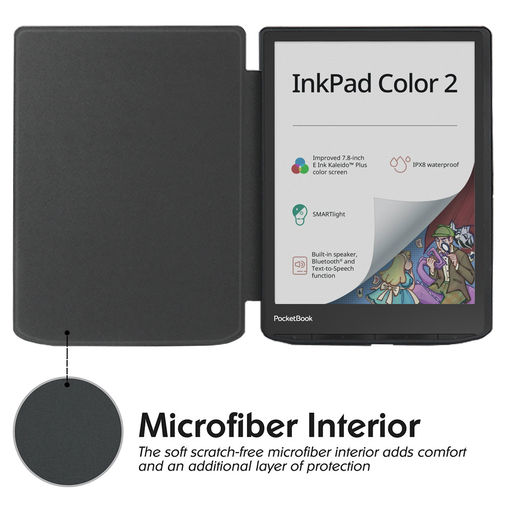 Premium 7.8" Slim Cover Tablet Case with Magnetic Closure for Pocketbook inkPad Color 2/3 - Image 2