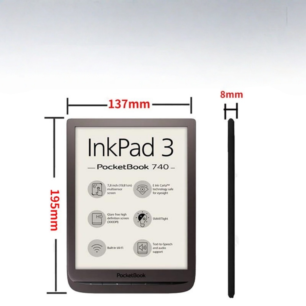 Premium 7.8" Slim Cover Case with Magnetic Closure for PocketBook 740 Color/ InkPad 3 - Image 6