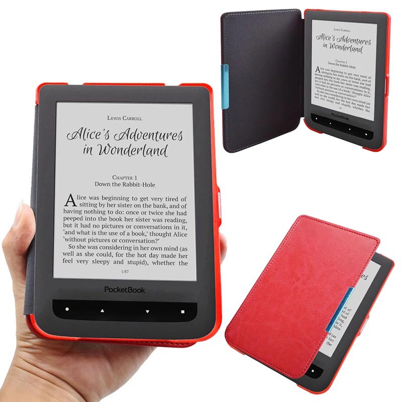 Slim Tablet Case E-reader Cover with Magnetic Closure for Pocketbook 626/624 Touch Lux 3 - Image 3