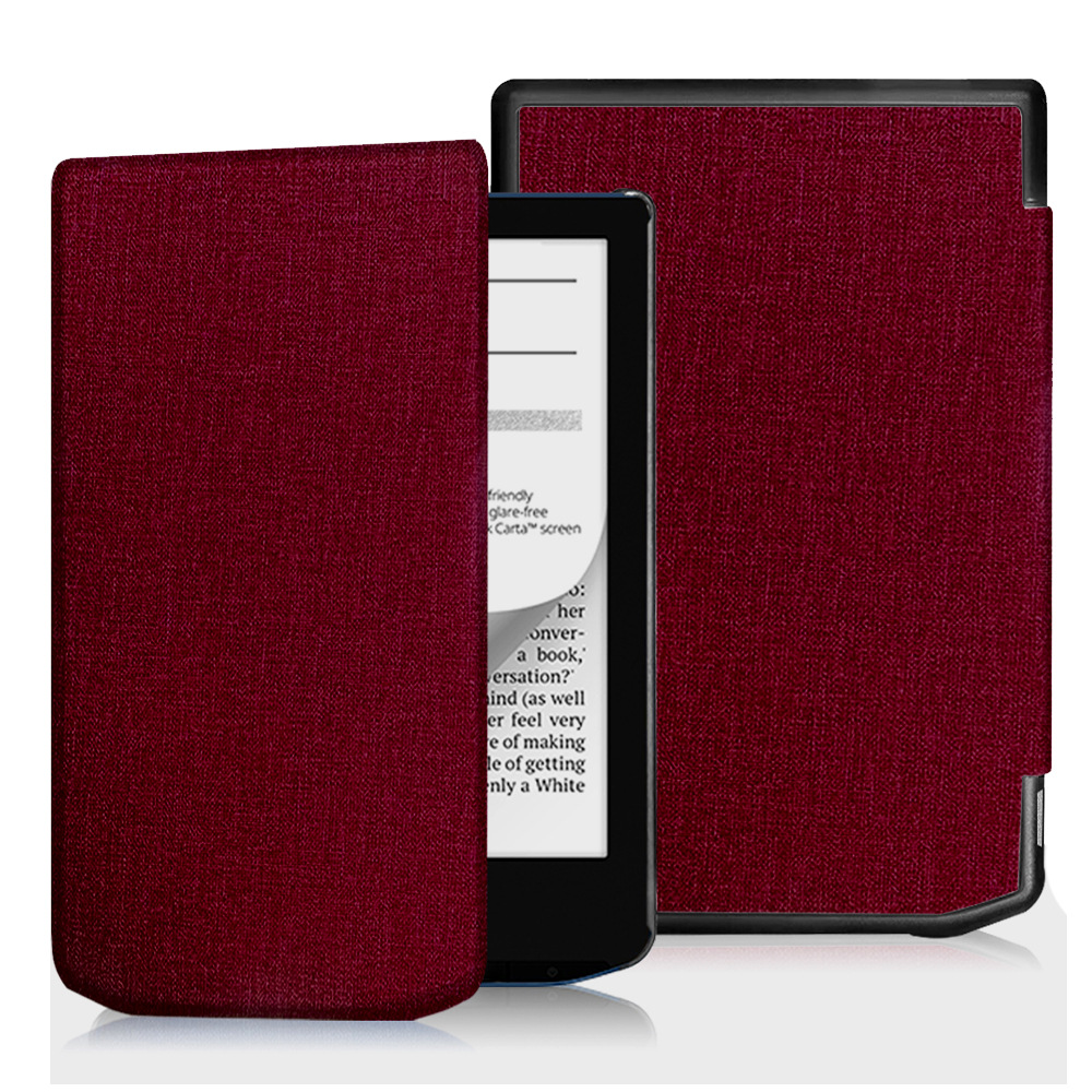 Tablet Case Ebook Cover with Fabric Grain Full-body Shell for Pocketbook Verse Pro Color PB634K3 - Image 7
