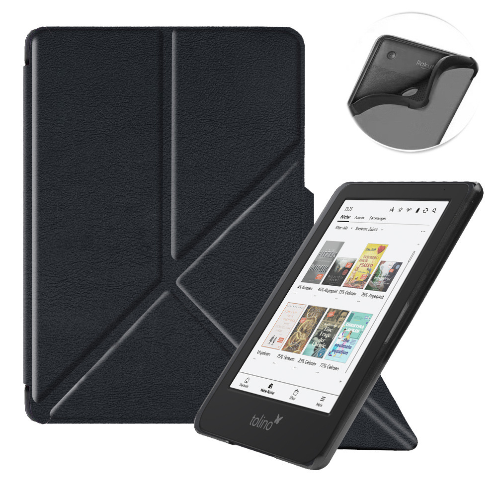 6" TPU Soft Shell eBook Case Magnetic Closure Cover for Tolino Shine Color