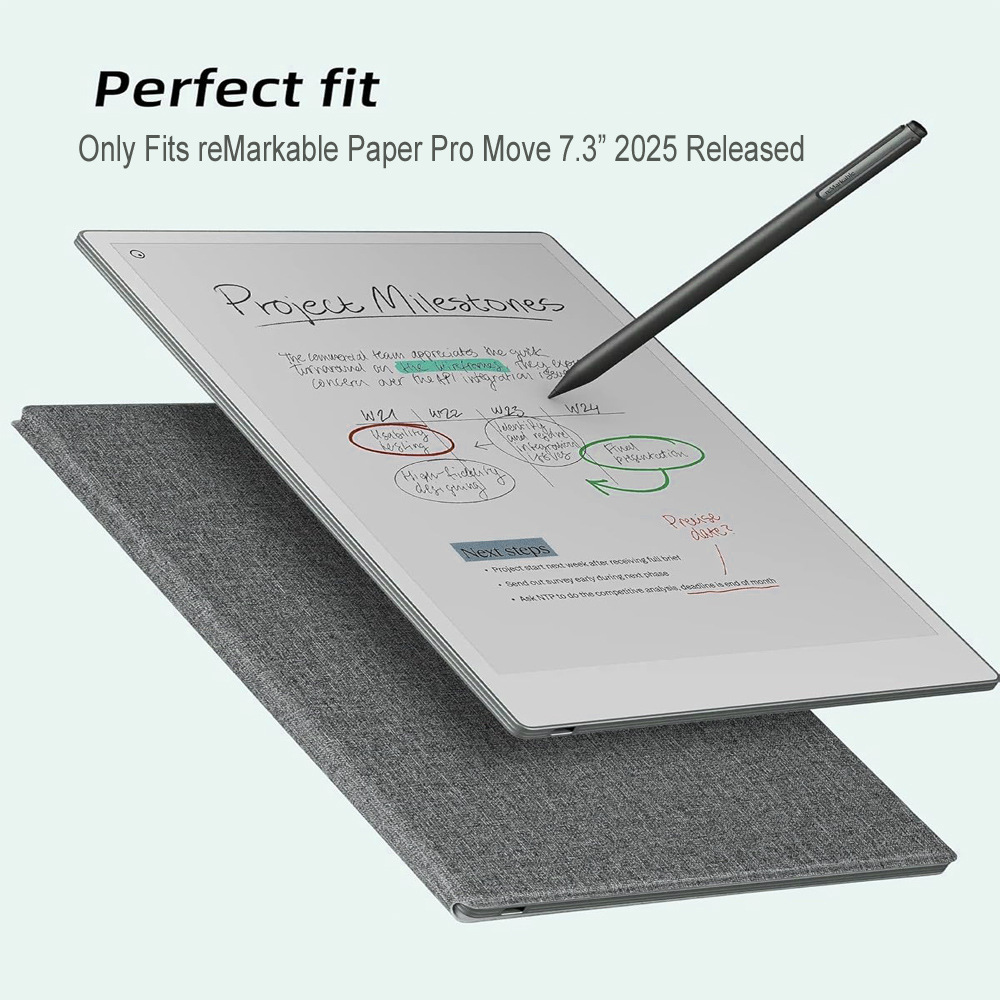 Premium 7.3" Slim Cover Tablet Case with Magnetic Closure for 2025 reMarkable Paper Pro Move - Image 4