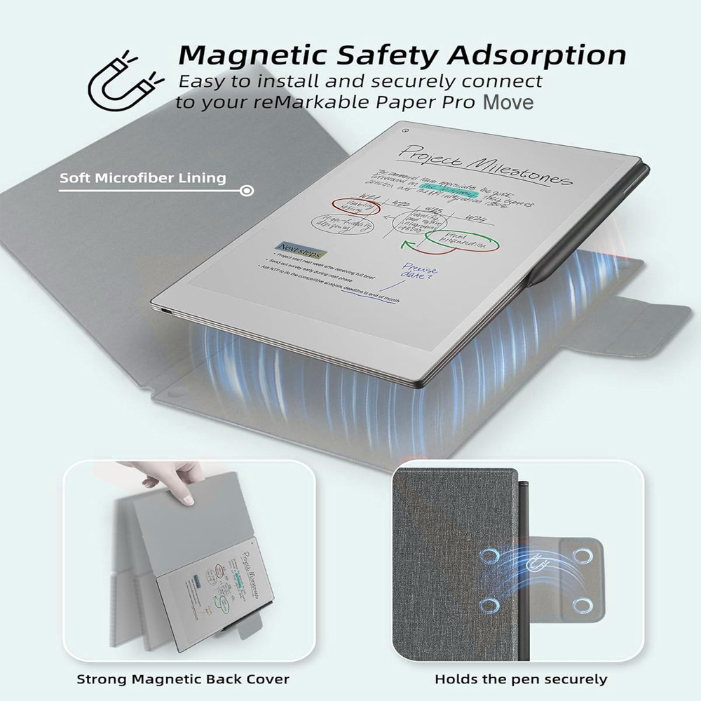 Premium 7.3" Slim Cover Tablet Case with Magnetic Closure for 2025 reMarkable Paper Pro Move - Image 2
