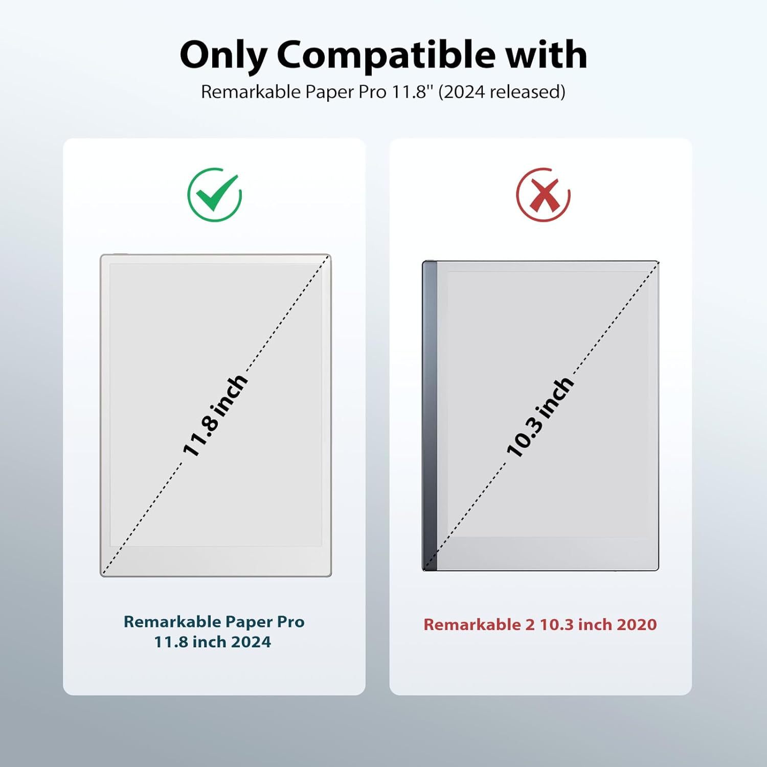 Premium 11.8" Slim Cover Tablet Case with Magnetic Closure for 2024 reMarkable Paper Pro - Image 2