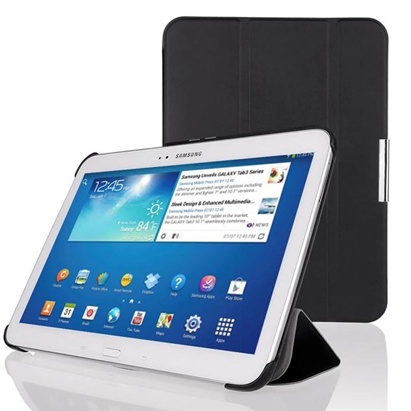 10.1" Tri-Fold Cover Soft leather Shell Folio case for Samsung Galaxy Tab 3 GT-P5200/ P5210