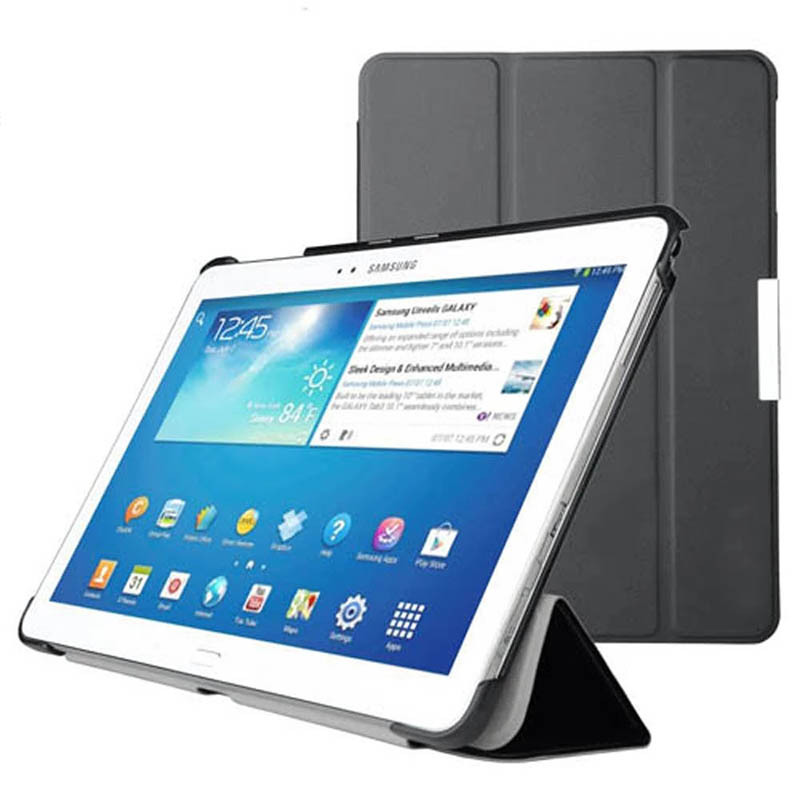 10.1" Tri-Fold Cover Soft leather Shell Folio case for Samsung Galaxy Tab Pro SM-T520/ T525