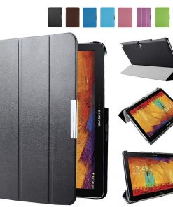 10.1" Tri-Fold Cover Soft leather Shell Folio case for Samsung Galaxy Note 10.1 SM-P601/ P600/ P605 (2014 edition)