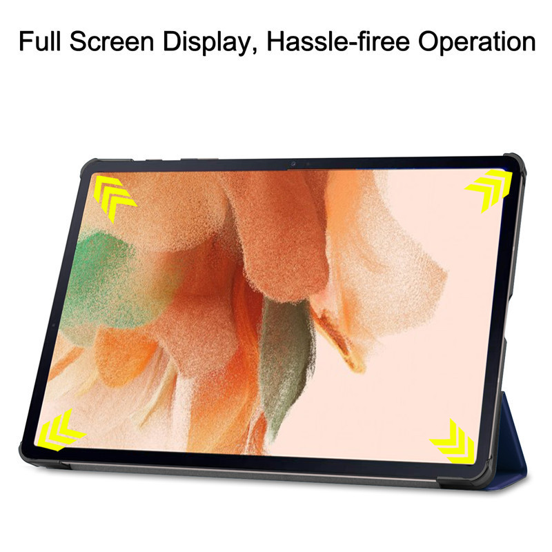 12.4" Tri-Fold Case Magnetic Protective Cover Folio Shell for Samsung Galaxy Tab S7 Lite - Image 5